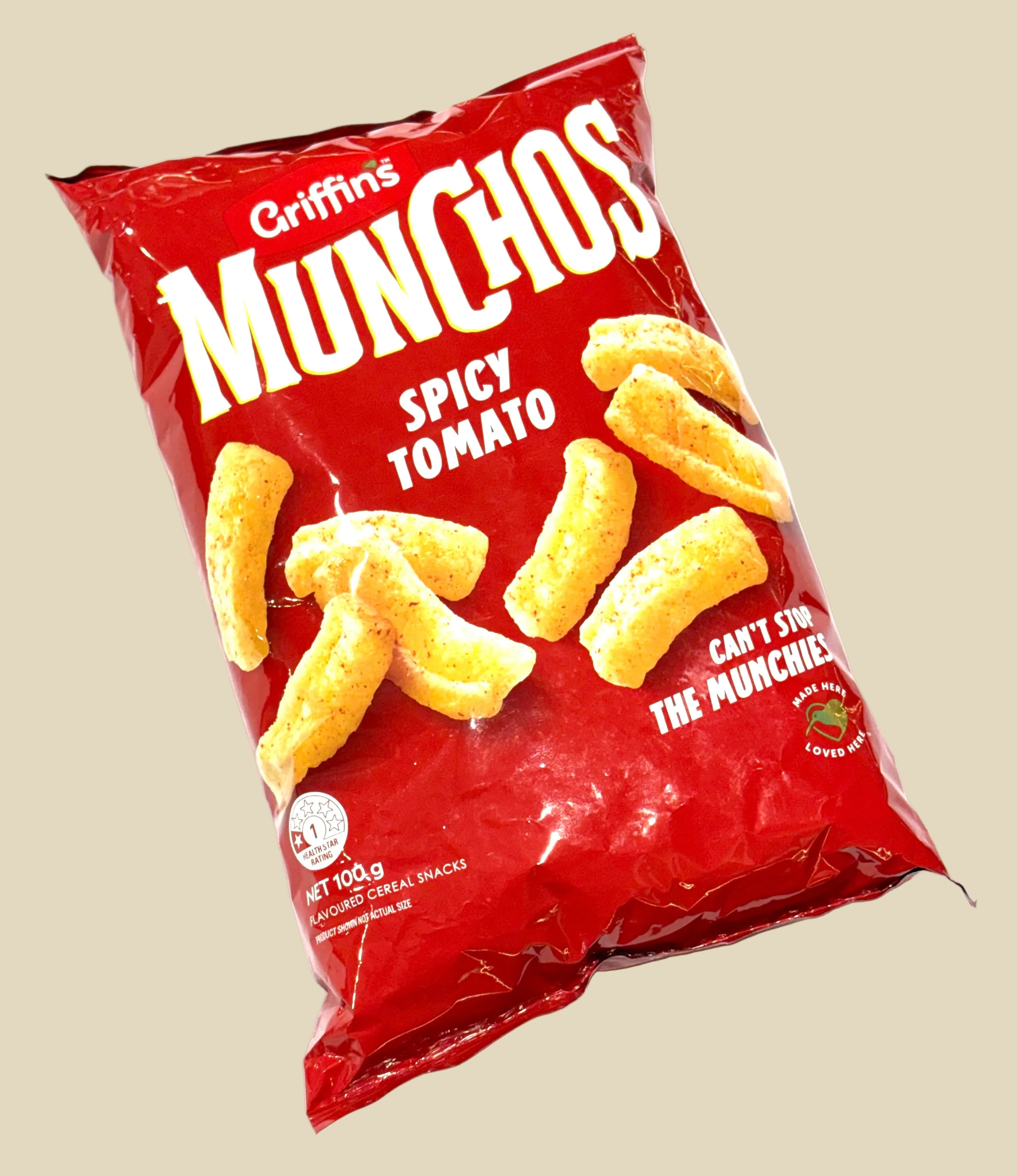GRIFFIN'S MUNCHOES SPICY TOMATO 100G