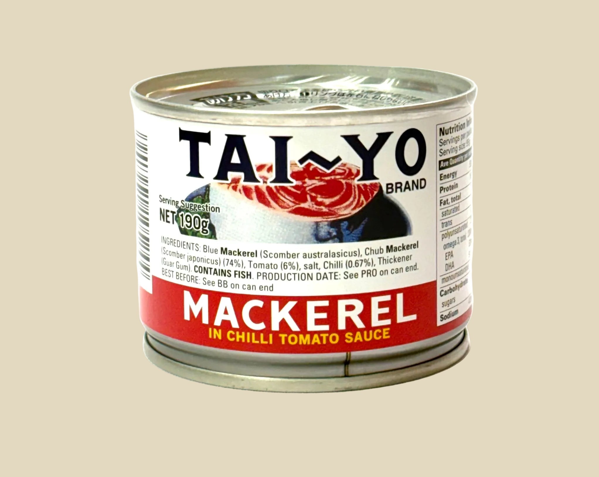 TAI-YO MACKEREL IN TOMATO SAUCE 190G